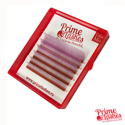 Ресницы Prime Lashes св.фиолетовые, микс 6 линий