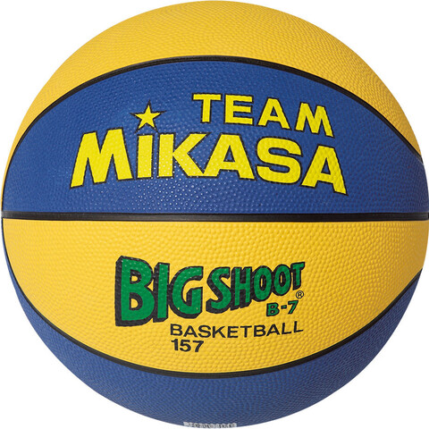 Мяч баскетбольный MIKASA 157-NY  р.7, резина,  желто-синий