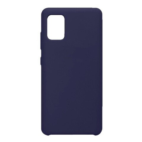 Силиконовый чехол WS Silicone Cover для Samsung Galaxy A51 (Темно-синий)