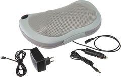Массажная подушка с подогревом и разминающим массажем Шиацу, серая Bradex