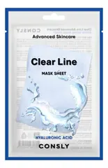 Тканевая маска с гиалуроновой кислотой CONSLY Clear Line Advanced Skincare Hyaluronic Mask Sheet