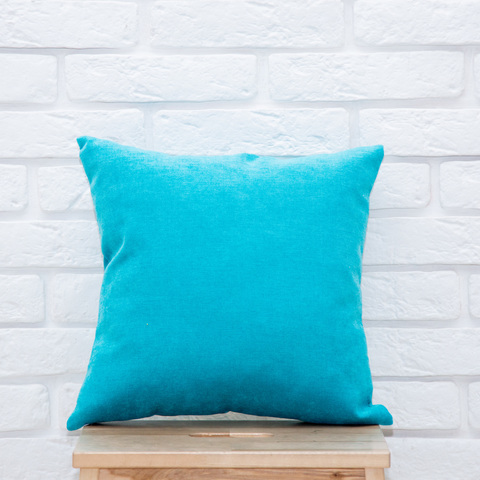 Подушка 40*40 микровельвет (бирюзовая)