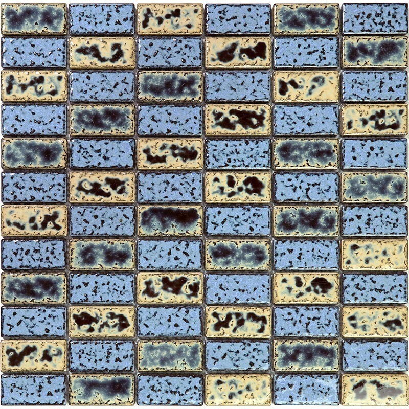 Brick-3-4 Испанская керамическая мозаика Gaudi Brick голубой прямоугольник