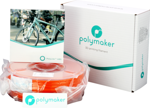 Пластик для 3D-принтера PolyMaker PolyLite ABS, 1.75 мм, 1 кг, Оранжевый
