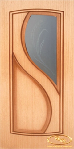 Дверь Леди2 ДО (дуб, остекленная шпонированная), фабрика Румакс