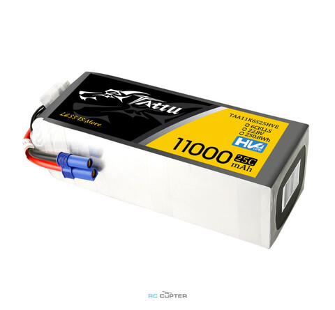 АКБ Gens Ace TATTU 11000mAh 22.8V HV 25C 6S1P Lipo Battery Pack High Voltage