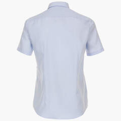 Сорочка мужская Venti Modern Fit 634079600-100 голубая из фактурной ткани, короткий рукав