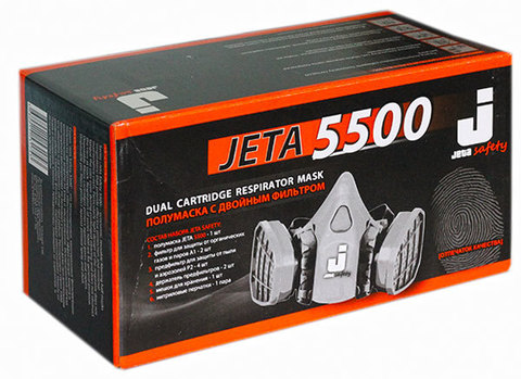 Jeta Pro 5500L Полумаска в Комплекте: фильтр А1,предфильтры Р2 (2шт),держатель (2шт)