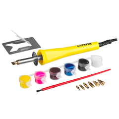 STAYER MAXTerm, 30 Вт, 2 в1, в наборе: 7 насадок + краски, прибор для выжигания и пайки (45220)