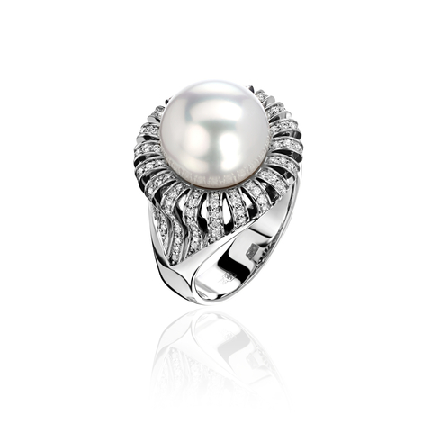 Кольцо с бриллиантами  из белого золота JA-K-210089-3