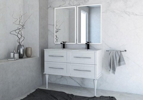 Cezares 54954 TIFFANY База под раковину с 4-мя выдвижными ящиками 54954 Bianco opaco, 120x46x55