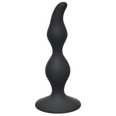 Чёрная анальная пробка Curved Anal Plug Black - 12,5 см. - 