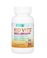 NOW Foods Kids, Kid Vits™, детские витамины, со вкусом ягодного лимонада, 120 жевательных таблеток