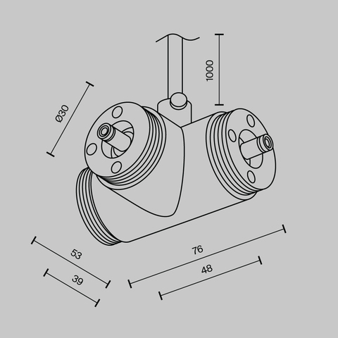 Комплектующие для систем освещения с токоведущими элементами Maytoni Accessories for system shelf CA015TC-P-B