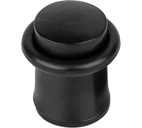 Ограничитель дверной напольный Марлок 08.08.05 "309-C" малый BL Н=28 (60), цвет черный (гарантия - 12 месяцев)