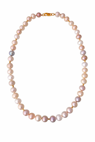 Бусы из разноцветного жемчуга, премиальная позолоченная фурнитура