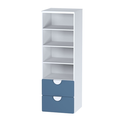 Cтеллаж с 2 выдвижными ящиками ПИКСИ, 60х57х180, озорной василек