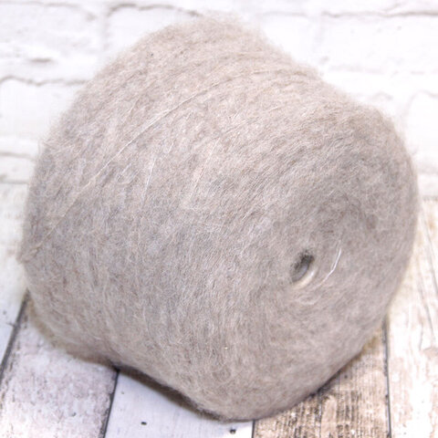 Вспушенная альпака PINORI FILATI / CHARM BRUSHED 280 серо-бежевый меланж