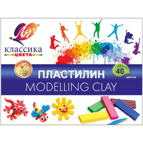 Пластилин 40 цветов 800гр. 