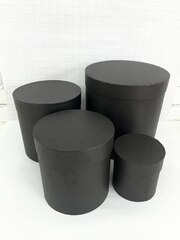 Цилиндр одиночный, Черный, 25*25 см, 1 шт.