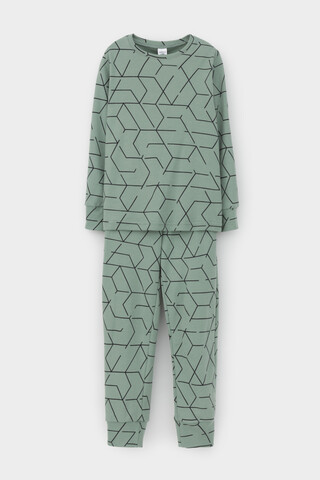 пижама  для мальчика  К 1552/эвкалипт,геометрический рисунок