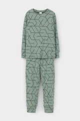 пижама  для мальчика  К 1552/эвкалипт,геометрический рисунок