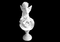 Силиконовый молд Ангел на розе