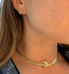 Колье чокер CELINE с подвеской логотипом