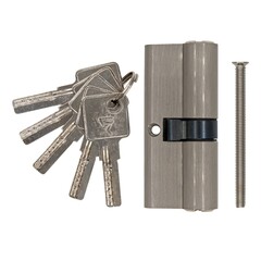 Механизм цилиндровый 70мм, SN, ключ-ключ, перф.ключ (РемоКолор) 70-1-172