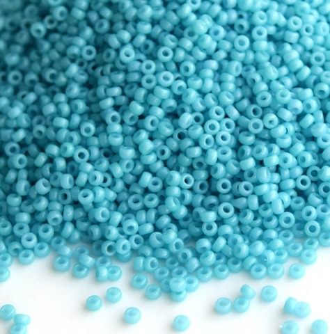 15/0 RR-4478 Бисер круглый Миюки Голубой непрозрачный /Miyuki round 15/0 Duracoat Opq Nile Blue