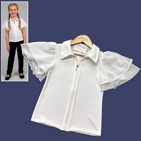 Блуза девочке (7-11) 260419-Y611