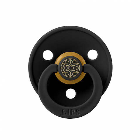 Пустышка латексная BIBS Colour - Layl - Black/Gold, 0-6 месяцев