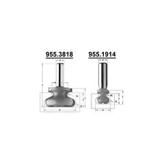 Фреза концевая профильная D=19,1 I=19,1 S=8,0 L=57,0 CMT 955.1914