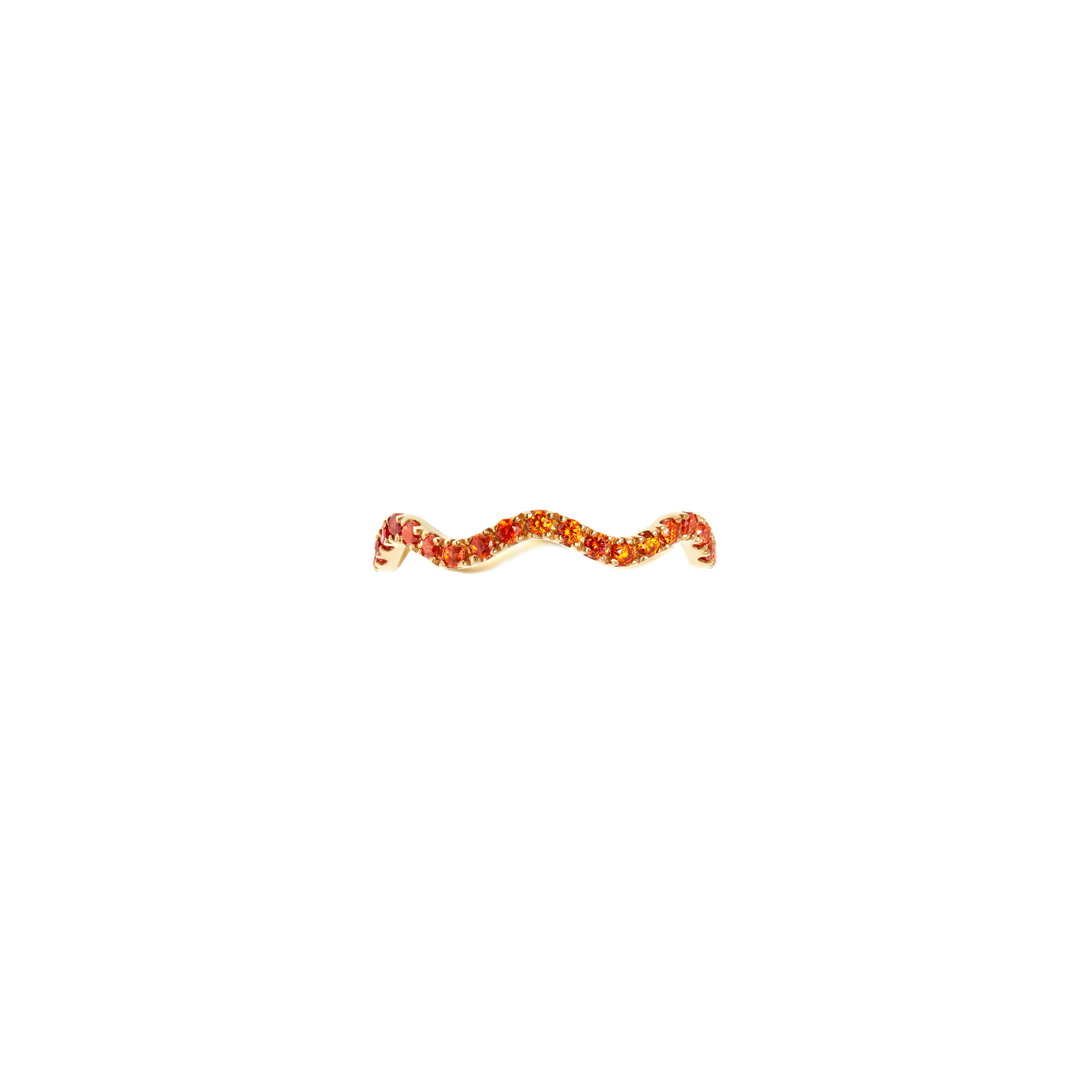 VIVA LA VIKA Кольцо Wave Pave Ring – Gold Orange