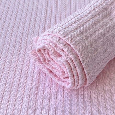 Плед вязаный "Розовый"