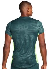 Футболка теннисная Nike Court Dri-Fit Advantage Printed Tennis Top - deep jungle/lime blast/white