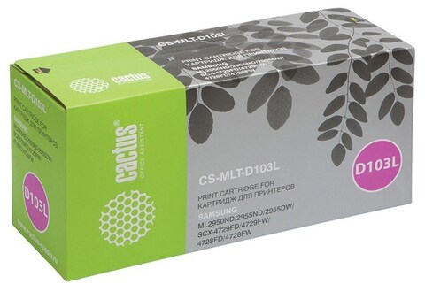 Картридж лазерный Cactus CS-D103L MLT-D103L черный (2500стр.) для Samsung SCX-4728FD, ML-2955ND, 2955DW