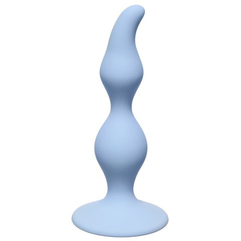 Голубая анальная пробка Curved Anal Plug Blue - 12,5 см. - Lola Games First Time 4105-02Lola