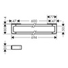 Axor 42832990 Universal Softsquare Рейлинг и полотенцедержатель, 600 мм, цвет полированное золото