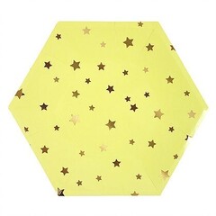 Тарелки цветные большие "Jazzy Star Party" 8шт