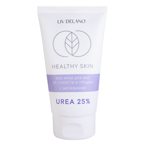 Liv-delano HEALTHY SKIN Крем для ног SOS от сухости и трещин с мочевиной 25% 150г