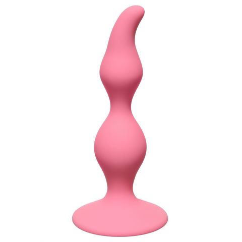 Розовая анальная пробка Curved Anal Plug Pink - 12,5 см. - Lola Games First Time 4105-01Lola