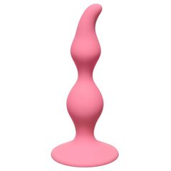 Розовая анальная пробка Curved Anal Plug Pink - 12,5 см. - 