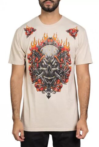 Affliction | Футболка мужская Toxic Tavern Cream A26365CRM перед