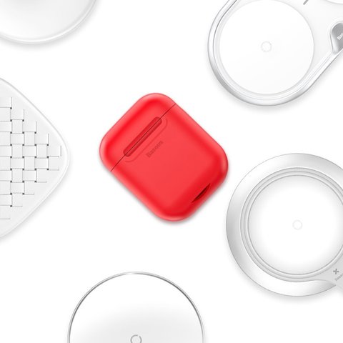 Беспроводное зарядное устройство Baseus wireless charger for Airpods Red