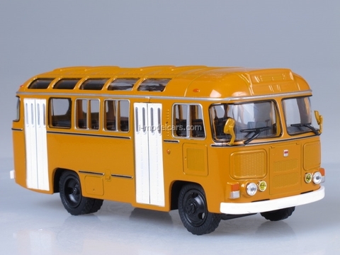 PAZ-672M urban yellow Soviet Bus 1:43