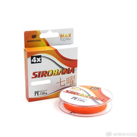 Купить шнур плетеный Shii Saido Sirobana 4X, 150 м, 0,235 мм, до 9,06 кг, orange SBLS150-4X-24OR