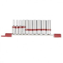 Набор удлиненных торцевых головок 3/8" 6-ти гр. CrV 10шт. 8-19мм Matrix