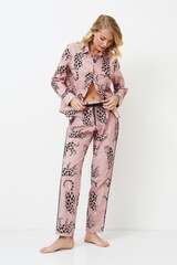 Пижама женская со штанами ARUELLE BRENDA_Пыльная роза + черный
