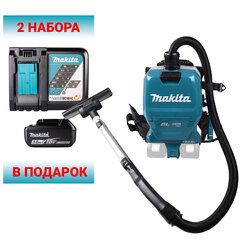 Аккумуляторный ранцевый пылесос Makita DVC261ZX11 2х191A25-2